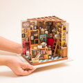 RoboTime Drevené 3D puzzle Miniatúra Knižnica, 2 hračky pre deti