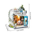 Hračka RoboTime Drevené 3D puzzle Miniatúra podkrovie DG12, 4
