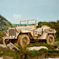 RoboTime Drevené 3D puzzle Vojenský jeep, 1 hračky pre deti
