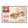 RoboTime Drevené 3D puzzle Závodné auto, 4 hračky pre deti