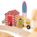 Hračka Bigjigs Rail Drevená vláčikodráha Upratovanie pobrežia 70 dielov, 1