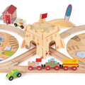 Bigjigs Rail Drevená vláčikodráha Upratovanie pobrežia 70 dielov, 3, hračky pre deti