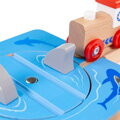 Bigjigs Rail Drevené koľaje Vír so žralokmi, 2, hračky pre deti