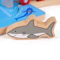 Bigjigs Rail Drevené koľaje Vír so žralokmi, 3, hračky pre deti