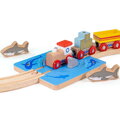 Bigjigs Rail Drevené koľaje Vír so žralokmi, 4, hračky pre deti