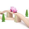 Hračka Bigjigs Rail Elektrická lokomotíva Silná ružovka, 4