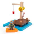 Hračka Bigjigs Rail Prístav so žeriavom, člnom a potápačom, 1