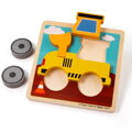 Hračka Bigjigs Toys Vkladacie puzzle Bager, 1