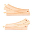 Bigjigs Rail Drevené koľaje Výhybky - 16 cm - 2 ks