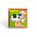 Hračka Bigjigs Toys Drevené obrázkové kocky kubusy - Zvieratká 9 kociek, 1