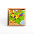 Hračka Bigjigs Toys Drevené obrázkové kocky kubusy - Zvieratká 9 kociek, 2