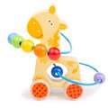Hračka Bigjigs Toys Motorický labyrint na kolieskach - Žirafa, 2