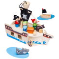 Bigjigs Toys Drevený hrací set Pirátska loď, 4631, hračky