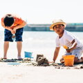 Hračka Bigjigs Toys Silikónové vedierko oranžové Apricot, 2