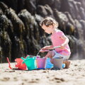 Hračka Bigjigs Toys Silikónové vedierko tmavošedé Stone, 1
