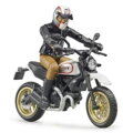Bruder 63051 BWORLD Motocykel Scrambler Ducati Cafe Racer s jazdcom, 1, hračky pre deti