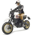 Bruder 63051 BWORLD Motocykel Scrambler Ducati Cafe Racer s jazdcom, 3, hračky pre deti