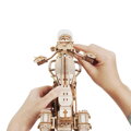 RoboTime Drevené 3D mechanické puzzle Motorka Cruiser 420 ks, 2, hračky pre deti
