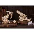Hračka RoboTime Drevené 3D puzzle mechanické Obliehací kanón, 5