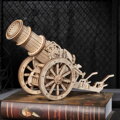Hračka RoboTime Drevené 3D puzzle mechanické Obliehací kanón, 7
