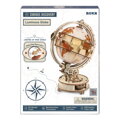 Hračka RoboTime Drevené 3D puzzle mechanické Svietiaci glóbus, 13