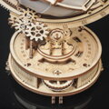 Hračka RoboTime Drevené 3D puzzle mechanické Svietiaci glóbus, 7