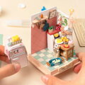 RoboTime Drevené 3D puzzle Miniatúra Kuchyňa chutí života, 2, hračky pre deti