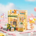 Hračka RoboTime Drevené 3D puzzle Miniatúra Medvedie kníhkupectvo, 1