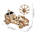 Hračka RoboTime Drevené 3D puzzle na solárny pohon Lunárne vozidlo, 1