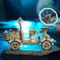 Hračka RoboTime Drevené 3D puzzle na solárny pohon Lunárne vozidlo, 3