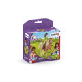 Hračka Schleich 42542 Čiernovláska Sarah s pohyblivými kĺbmi na koni, 3