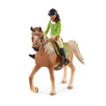 Schleich 42542 Čiernovláska Sarah s pohyblivými kĺbmi na koni