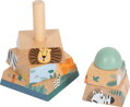 Small Foot Drevená nasadzovacia veža Safari, 4, hračky pre deti