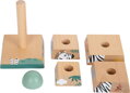 Small Foot Drevená nasadzovacia veža Safari, 5, hračky pre deti