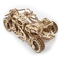 Ugears 3D mechanické puzzle - UGR-10 Motorka Scrambler s vozíkom 380 ks, 6, hračky