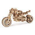Hračka Ugears 3D mechanické puzzle - UGR-10 Motorka Scrambler s vozíkom 380 ks, 7
