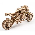 Ugears 3D mechanické puzzle - UGR-10 Motorka Scrambler s vozíkom 380 ks, 8, hračky