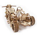 Hračka Ugears 3D mechanické puzzle - UGR-10 Motorka Scrambler s vozíkom 380 ks, 9