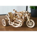 Hračka Ugears 3D mechanické puzzle - UGR-10 Motorka Scrambler s vozíkom 380 ks, 17