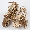 Hračka Ugears 3D mechanické puzzle - UGR-10 Motorka Scrambler s vozíkom 380 ks, 14