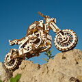 Hračka Ugears 3D mechanické puzzle - UGR-10 Motorka Scrambler s vozíkom 380 ks, 19