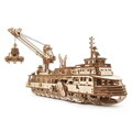 Ugears 3D mechanické puzzle - Výskumná loď 575 ks, 3, hračky