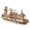 Ugears 3D mechanické puzzle - Výskumná loď 575 ks, 4, hračky