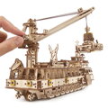 Ugears 3D mechanické puzzle - Výskumná loď 575 ks, 5, hračky