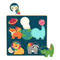 Hračka Vilac Vkladacie puzzle Zvierací astronauti, 2