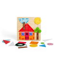 Hračka Bigjigs Toys Drevená šnurovacia hra Geometrické tvary, 1
