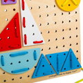 Hračka Bigjigs Toys Drevená šnurovacia hra Geometrické tvary, 6
