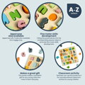Hračka Drevené puzzle malé písmená ABC, 4