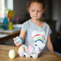 Hračka Sada farebných kried v tvare vajca 6 ks, 3