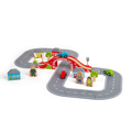 Bigjigs Rail Drevená autodráha osmička, 3, hry pre deti